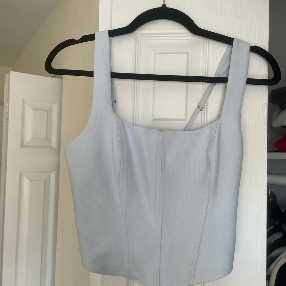 Abercrombie & Fitch Light Blue Corset Top Size Small